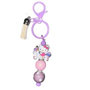 Hello Kitty Unicorn Keychain - Pink and Purple
